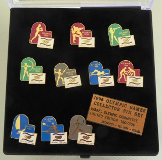 1996 Olympic 10 Pin Set Israel Olymp.  Committee Limited Edition 120/300,  2 Scans