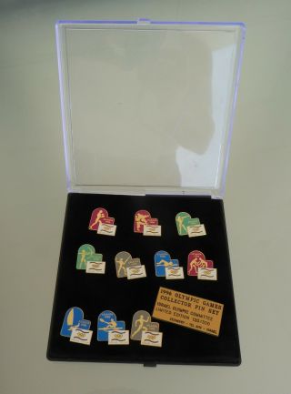 1996 Olympic 10 Pin Set Israel Olymp.  Committee Limited Edition 120/300,  2 scans 2