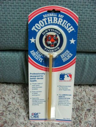Detroit Tigers Baseball Bat Toothbrush And Holder Ora Care Vintage Tooth Brush