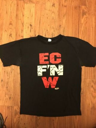 True Vintage 90’s Ecw Wrestling T Shirt Ecfn’w Xl This Means War