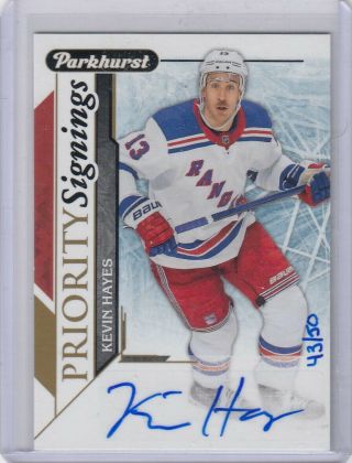 18/19 Parkhurst Priority Signings Kevin Hayes Auto 43/50
