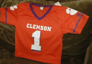 Clemson Tigers Jersey Youth Small Vintage Ncaa Football Franklin Orange 1