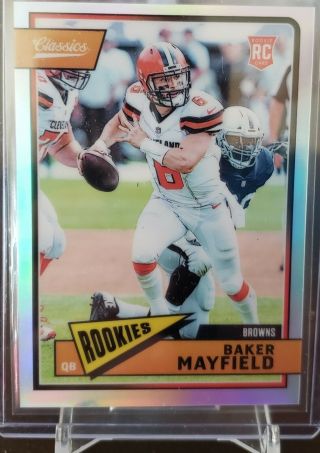 2018 Honors Football Baker Mayfield Classics Rc Rookie Refractor Prizm 30/99