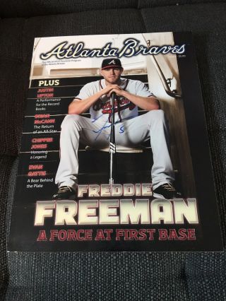 Freddie Freeman Signed 2013 Atlanta Braves Program Jsa