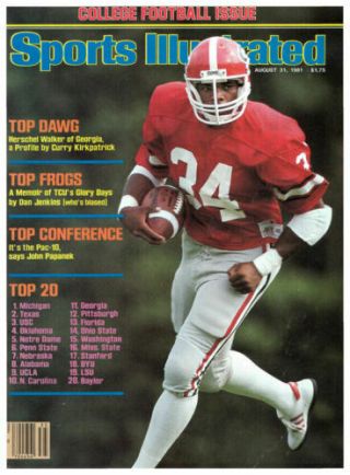 August 31,  1981 Herschel Walker Georgia Bulldogs Sports Illustrated