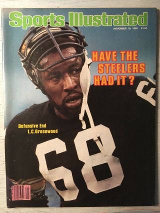 1980 L.  C.  Greenwood Pittsburgh Steelers Sports Illustrated Label Removed
