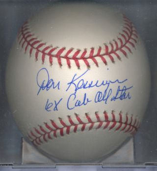 Don Kessinger 6x Chicago Cubs All - Star Autographed Signed Oml Baseball 1969