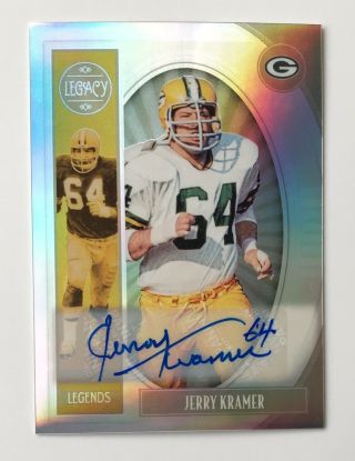 2019 Legacy Jerry Kramer Auto Signed Packers