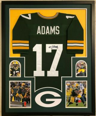 Framed Green Bay Packers Davante Adams Autographed Signed Jersey Jsa