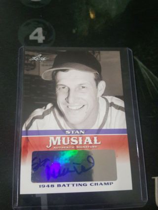 Stan Musial 2015 Leaf Autograph Authentic Signature Card Ma - Sm9