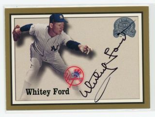 2000 Fleer Greats Of The Game Whitey Ford Auto Autograph Set Break