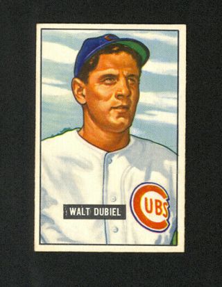 1951 Bowman Walt Dubiel 283 - Rc - Hi - Chicago Cubs - Ex - Mt