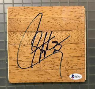 Stephen Curry Signed Floorboard Floor Piece Autographed Beckett Bas Sticker Only