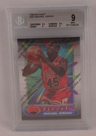 1994 - 95 Topps Finest Michael Jordan 331 Bgs 9 With Protective Coating