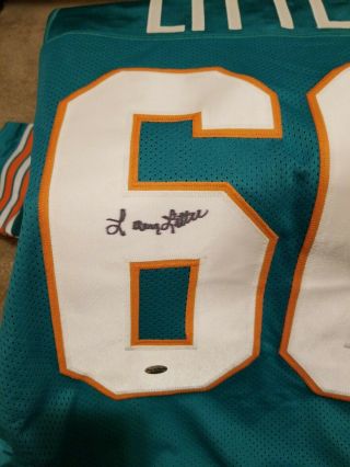 Larry Little Miami Dolphins Signed Jersey LEAF AUTHENTIC 2