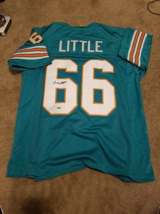 Larry Little Miami Dolphins Signed Jersey LEAF AUTHENTIC 5
