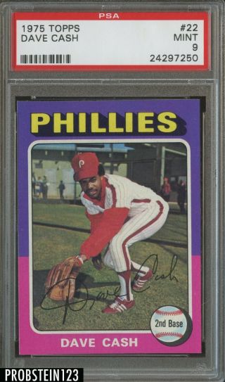1975 Topps 22 Dave Cash Philadelphia Phillies Psa 9