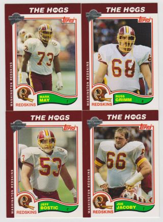 Washington Redskins 2004 Topps Fan Favorites " The Hogs " 4 Card Team Set