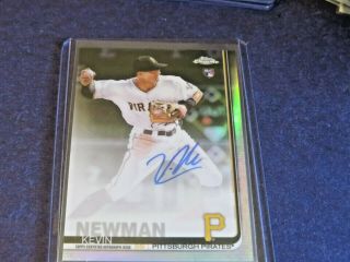 2019 Topps Chrome Kevin Newman Autograph Refractor Rc 417/499 Pirates