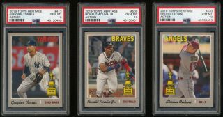 Shohei Ohtani 2019 Topps Heritage 430 All - Star Rc Action Variation Sp Psa 10