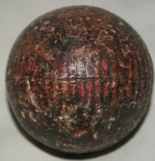 Antique 1890s Hand Sewn Cricket Ball 4