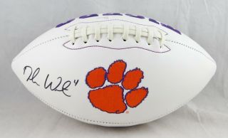 Deshaun Watson Autographed Clemson Tigers Logo Football - Jsa W Auth