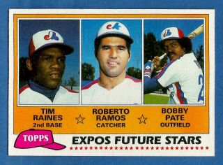 1981 Topps Tim Raines Rookie Card Montreal Expos 479 & Well Centered