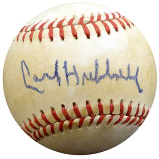 Carl Hubbell Autographed Signed Nl Feeney Baseball Giants Beckett F87845