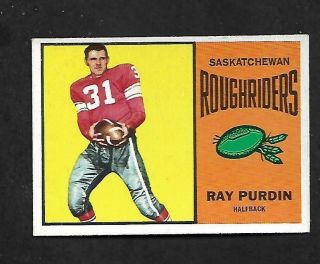 1964 Topps Cfl Football: 60 Ray Purdin,  Saskatchewan Roughriders