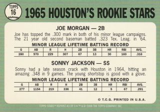 1998 Topps Stars Rookie Reprint Autograph Joe Morgan Certified Auto 2