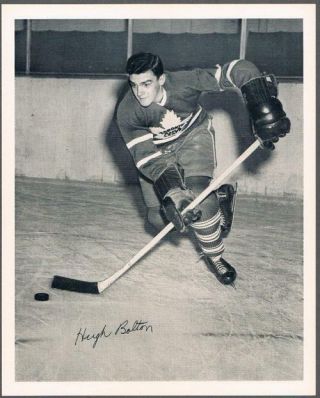 1945 - 54 Quaker Oats Photo Toronto Maple Leafs 10 Hugh Bolton/home Action