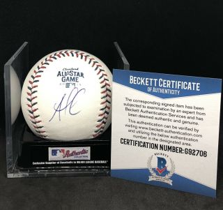 Ozzie Albies Signed Autographed 2019 Mlb All Star Game Asg Baseball Beckett