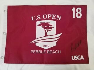 Brooks Koepka Signed Autograph 2019 Us Open Flag Golf Pebble Beach Auto