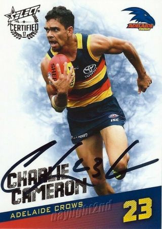 ✺signed✺ 2017 Adelaide Crows Afl Card Charlie Cameron