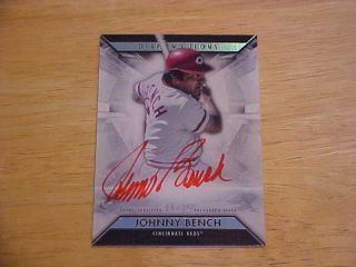 Johnny Bench 2019 Topps Diamond Icons Red Auto On Card 06/25 Reds Hof