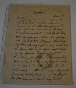 1929 Hand Written Letter By Mlb Players (eddie) References John Mcgraw