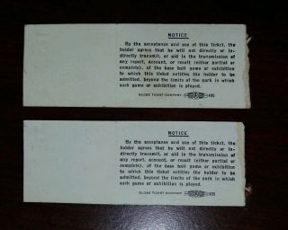 1944 phillies Official Score Card with (2) ticket stubs to same game 7