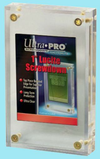 1 Ultra Pro 1 " Lucite Screwdown Card Holder Clear Storage Display Case Brik