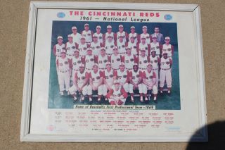 Cincinnati Reds 1961 Sohio National League Baseball Team Photo