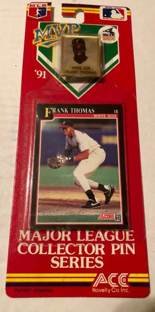 Frank Thomas Chicago White Sox Collector Pin W/card 1991 Mvp Nib