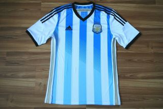 Argentina Home Football Shirt 2014 - 2015 Jersey Camiseta Maillot Maglia Large