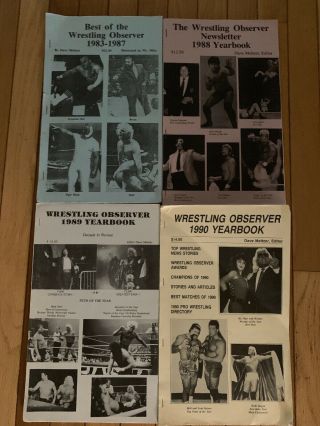 Vintage Wrestling Observer Yearbook 4 Different Years 1983 - 1990 Wrestling