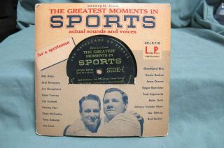 Gillette’s “the Greatest Moments In Sports” Actual Sounds And Voices 33 1/3 Rpm