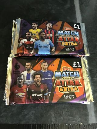 Match Attax Extra 2018/19 20x £1 Packs 7 Card Packs