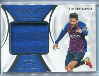 2018 - 19 Immaculate Soccer Lionel Messi Remarkable Silver Jersey Relic 15/15 1/1