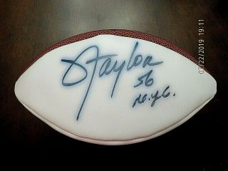 Lawrence Taylor Hof Autographed Football Guaranteed Authentic Bv $100