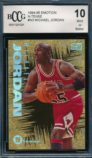 Michael Jordan 1994 - 95 Skybox Emotion N - Tense Bccg 10 Insert Card 3 Ntense Bgs