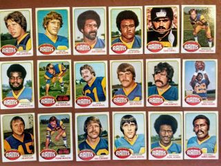Topps 1976 Los Angeles Rams Nfl Football 18 Card Team Set Youngblood/jaworski Rc
