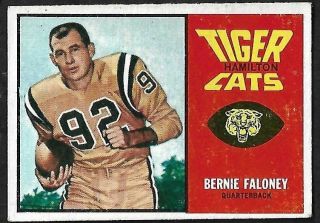 1964 Topps Cfl Football: 30 Bernie Faloney Qb,  Hamilton Tiger Cats