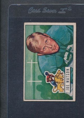 1951 Bowman 133 Joe Watson Lions Ex 384